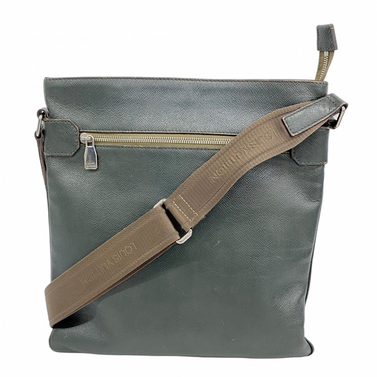 ルイヴィトン タイガ サシャ ショルダーバッグ サコッシュ 灰 斜め掛け 美品】ルイヴィトン タイガ サシャ グレー ショルダーバッグ レザー