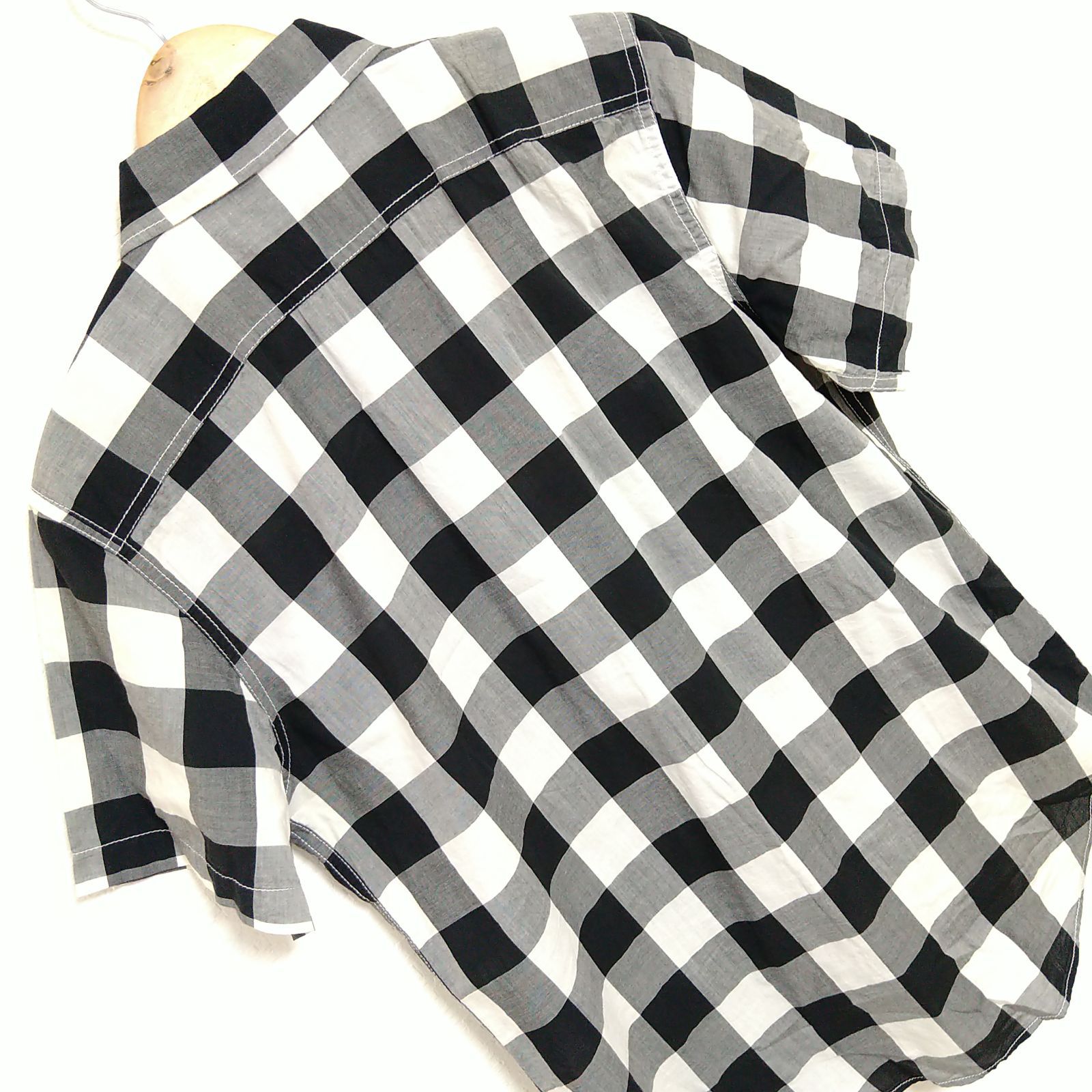 w^)b OSHKOSH オシュコシュ ブロックチェックシャツ 半袖 チェック柄