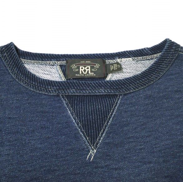 RRL ダブルアールエル Distressed Terry Sweatshirt インディゴ