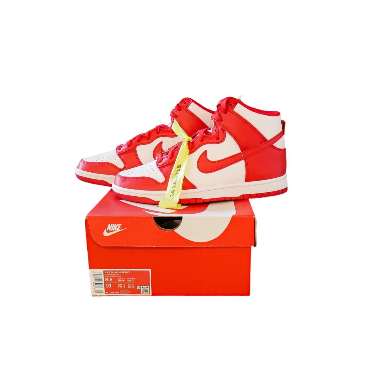 Nike Dunk High Championship Red ナイキ ダンクハイ 赤白 US8.5 