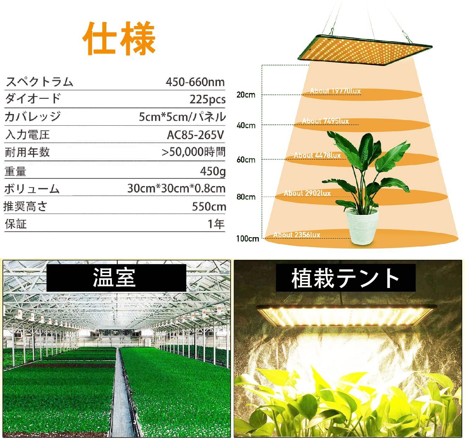 植物育成ライト 2PCS