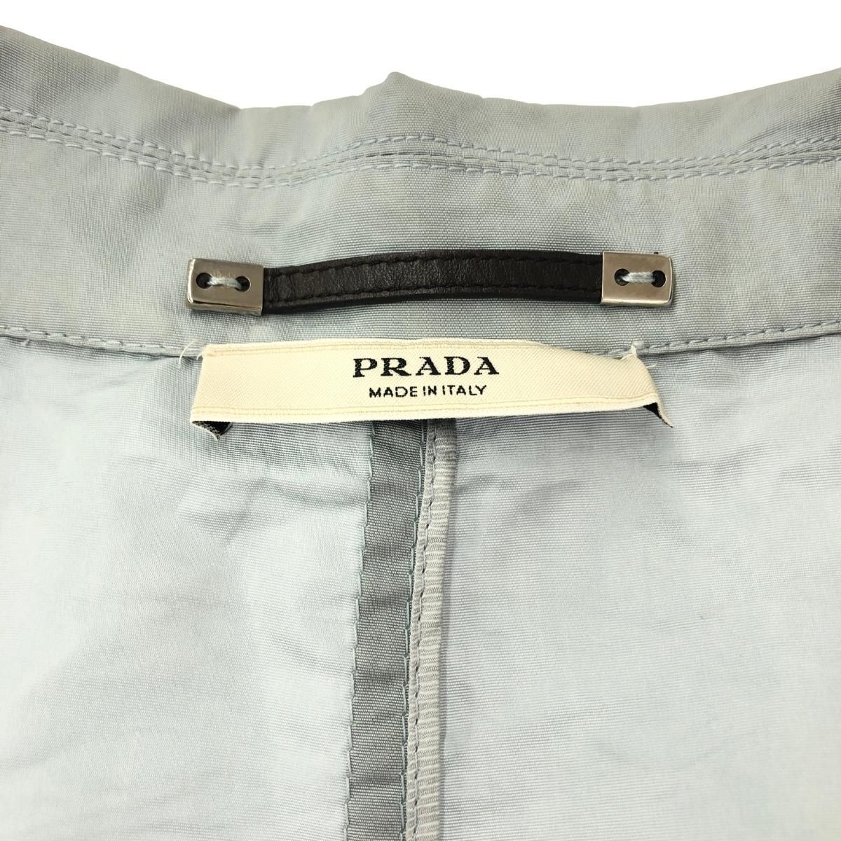 大きいサイズ PRADA SPORTS スプリングコート キルティング ベルト PRADA プラダ ベルト付きコート サイズ:38 ブルー レディース