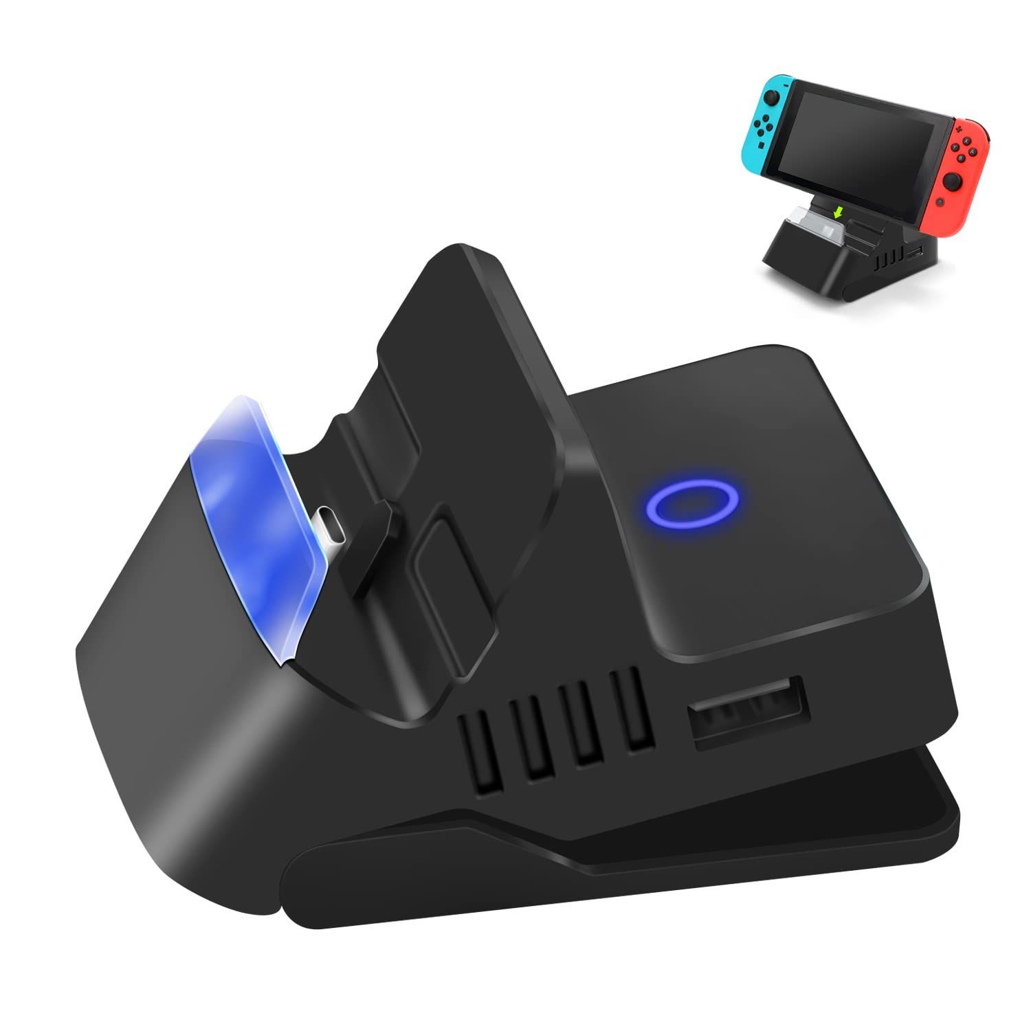 【人気商品】OLED Forスイッチ/Switch 持ち運び便利 軽量 放熱（HDMI変換/TVモード/テーブルモード/4Ku00261080解像度/USB3.0）ジョイコン/プロコン接続 有機ELモデル対応 ミニドック スイッチ ドック替