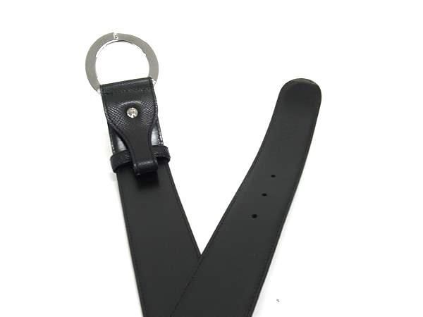 BVLGARI ブルガリ プレート ロゴ 21276 カーフ 黒 メンズ ベルト