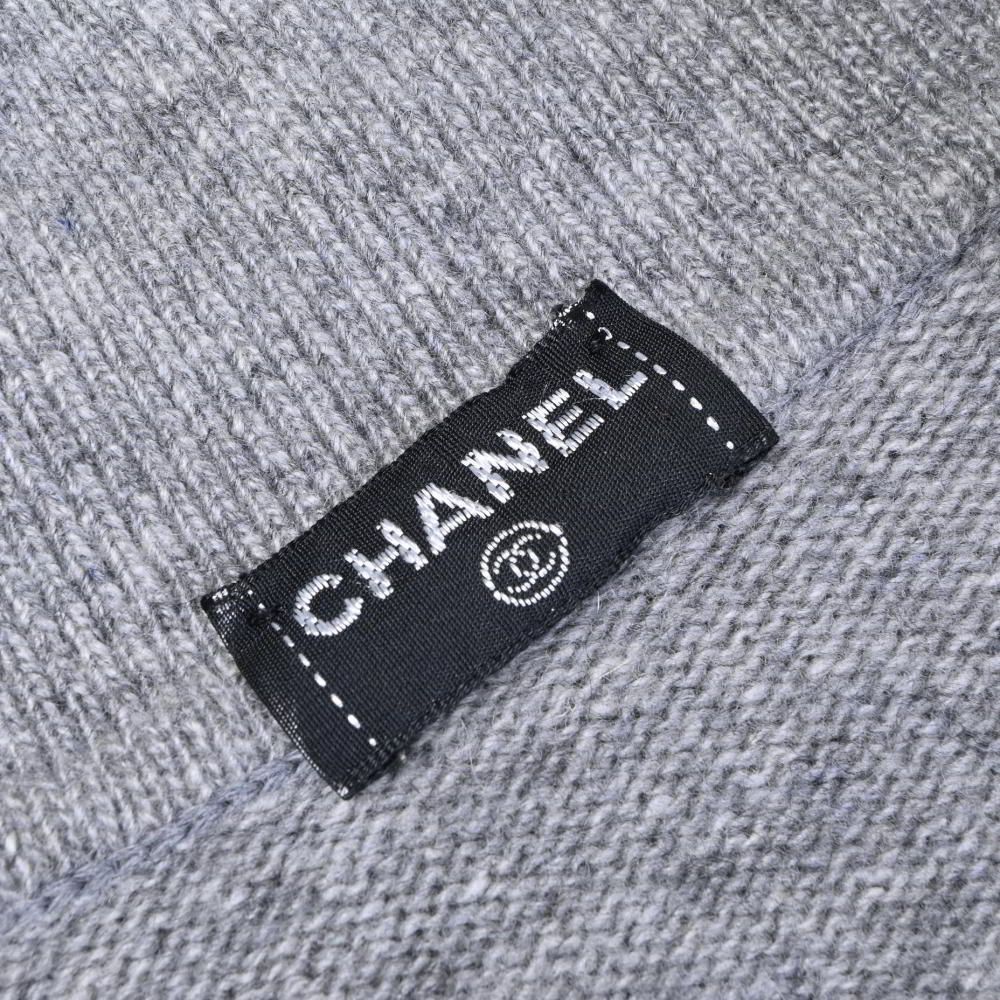 CHANEL スコットランド製 カシミヤ ニットポロシャツ 中古・古着通販】CHANEL (シャネル) ココマークカシミヤニット