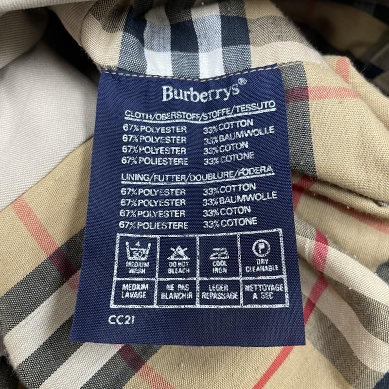 【Burberry】ブルゾン チェック柄裏地 イングランド製 90s Burberry Stand Collar Cotton Blouson