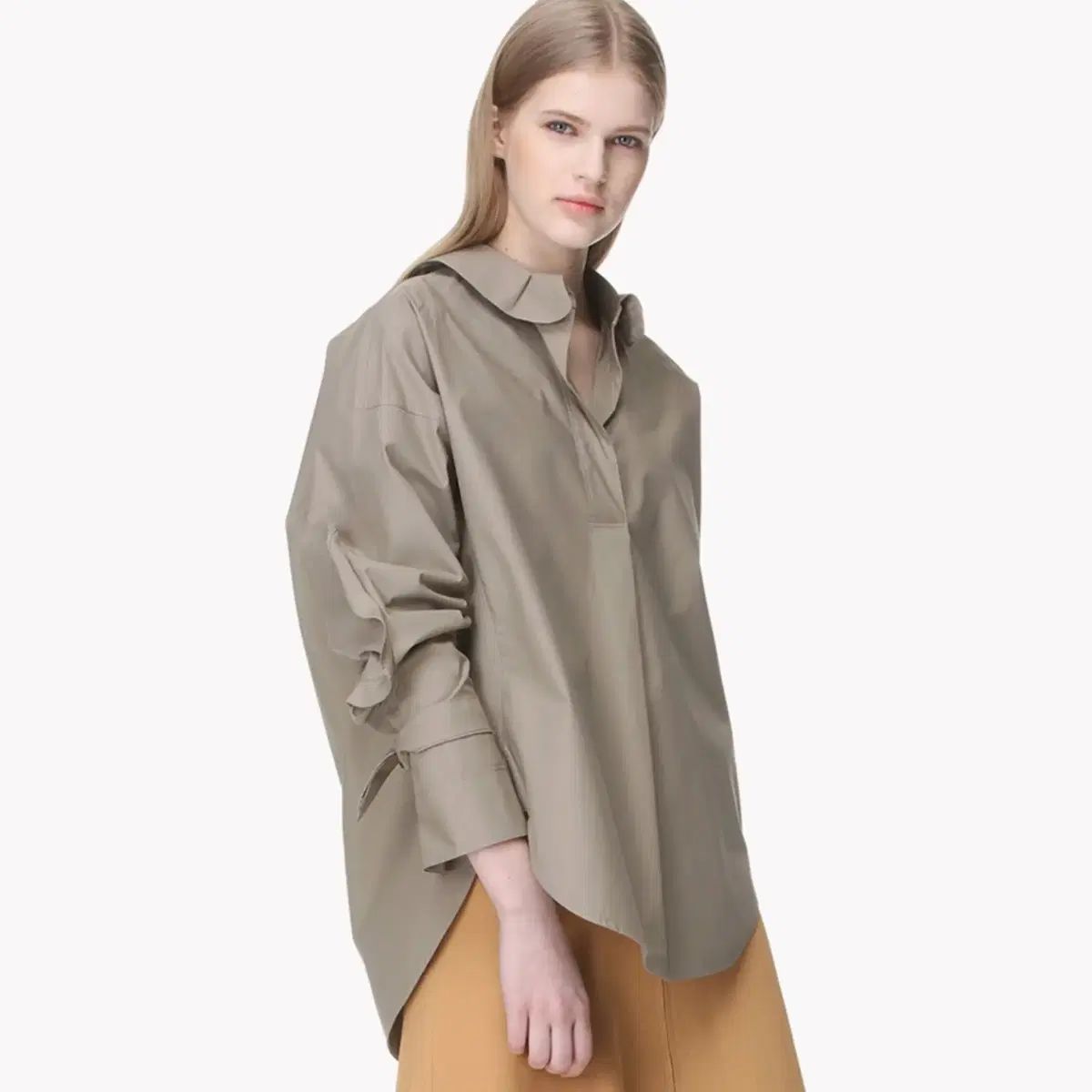 システム SYSTEM ピーターパンカラー カフス袖 ブラウス フリーサイズ