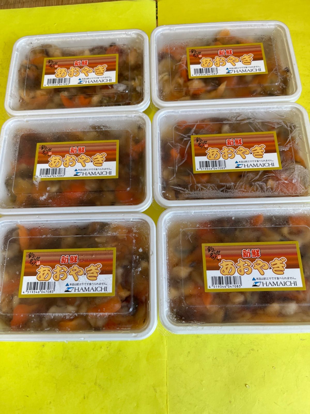 No.177 浜市 釣り餌用 アオヤギ 6パックセット 品薄