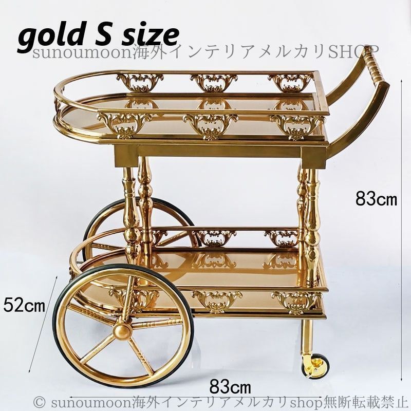 ヨーロッパ風 キャスター キッチン ワゴン ラグジュアリー