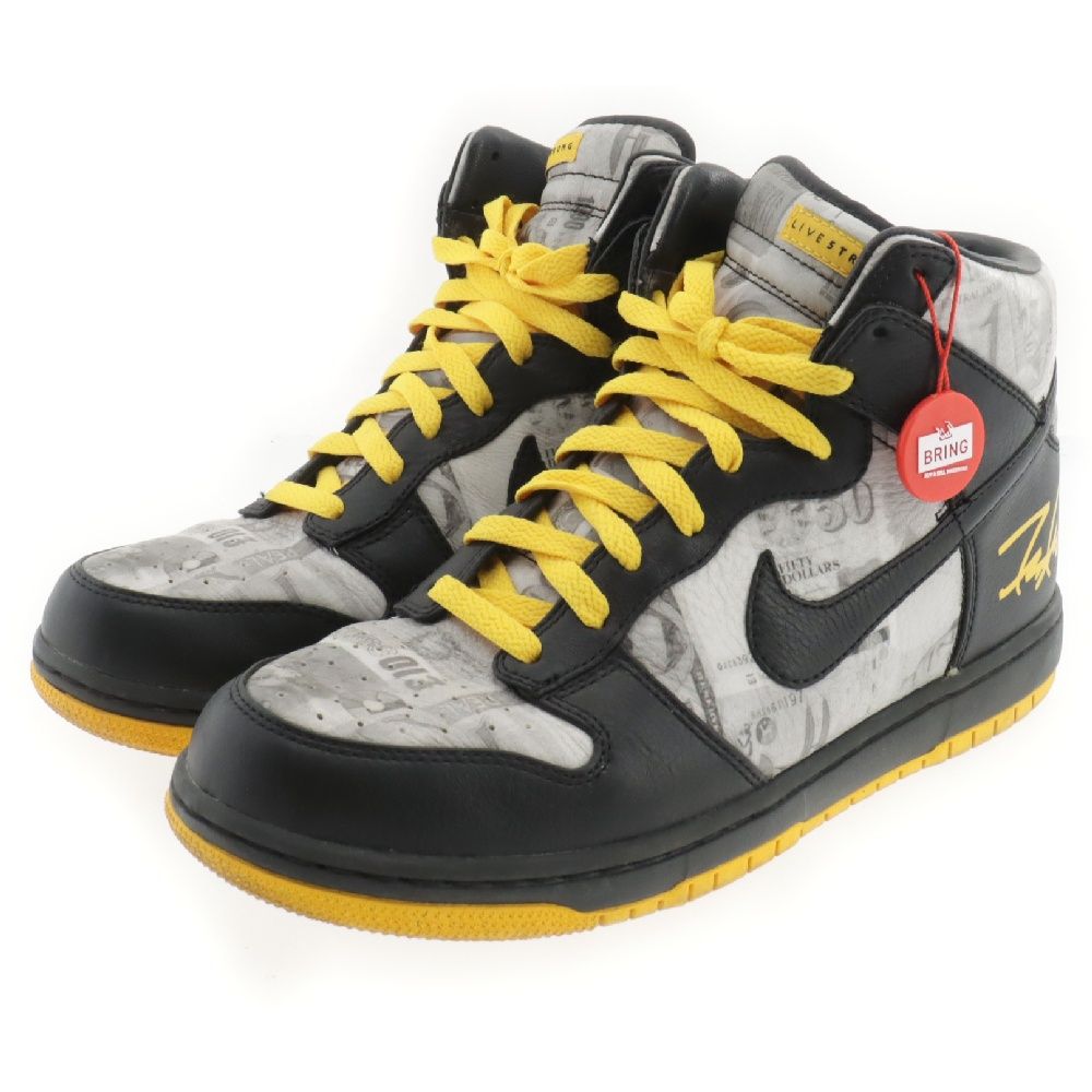 NIKE (ナイキ) Dunk High Supreme TZ LAF Livestrong Futura ダンク ハイ サプリ―ム フューチュラ  ハイカットスニーカー 378127-001 ブラック/イエロー US9.5/27.5cm - メルカリ