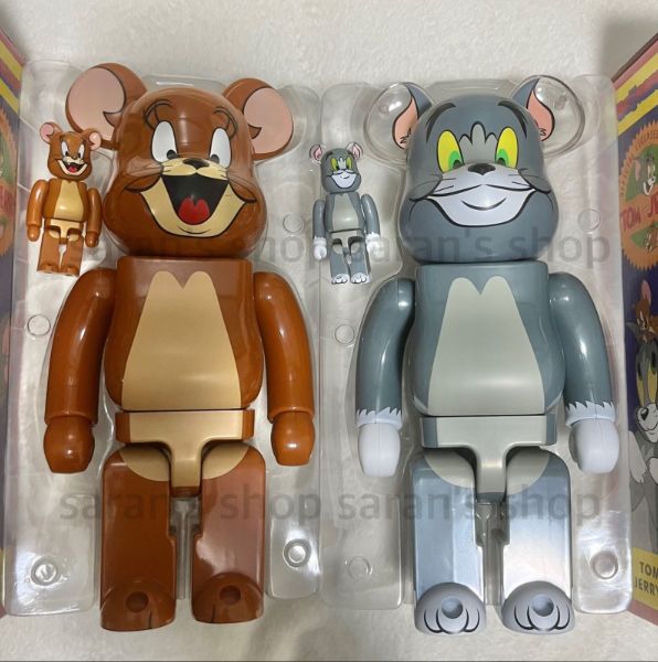 2個☆新品☆ BE@RBRICK TOM and JERRY TOM FLOCKY Ver 100% 400