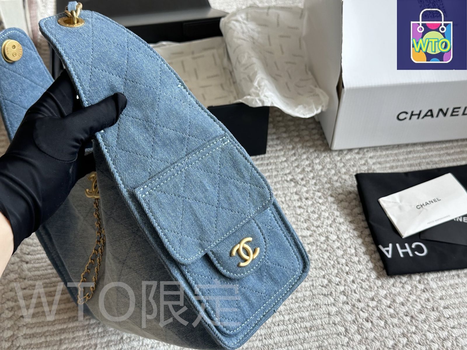 今日特価】Chanel シャネル 25sホボバッグシリーズ デニム素材が