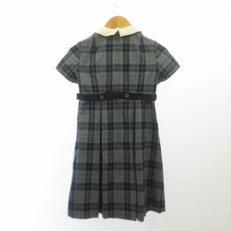 familiar ファミリア ワンピース 95cm ネイビー チェック ワンピース