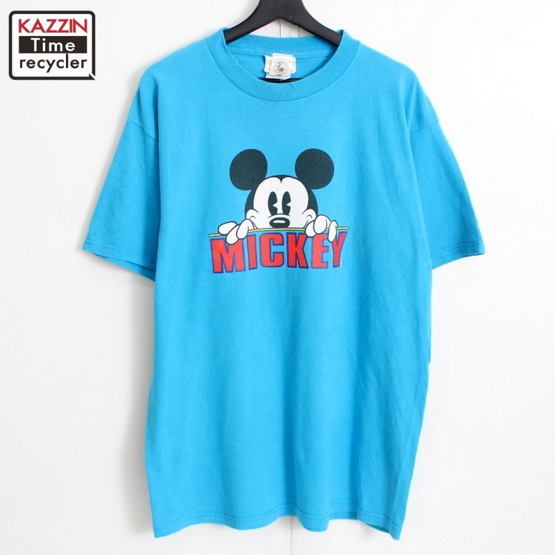 90s vintage ミッキーマウス Mickey Mouse プリント 半袖Ｔシャツ メンズ 表記XLサイズ