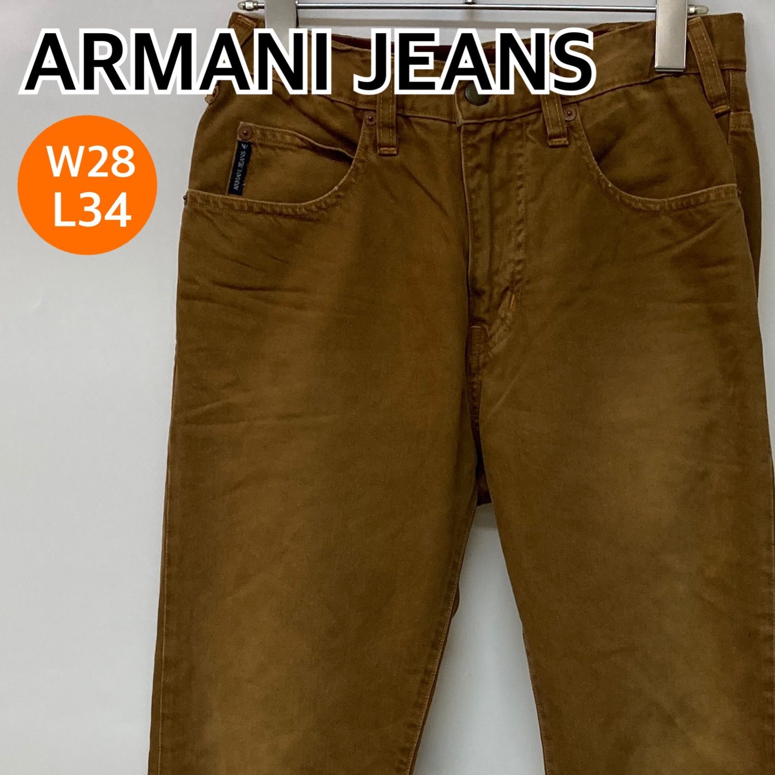 ARMANI JEANS アルマーニジーンズ パンツ スキニー ジーンズ カラシ W28 L34サイズ メンズ レディース CB642