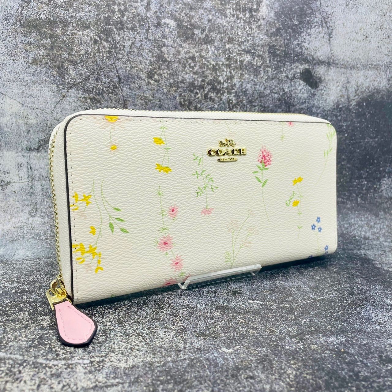 COACH/コーチ ワイルド フラワー プリント アコーディオン 長財布人気