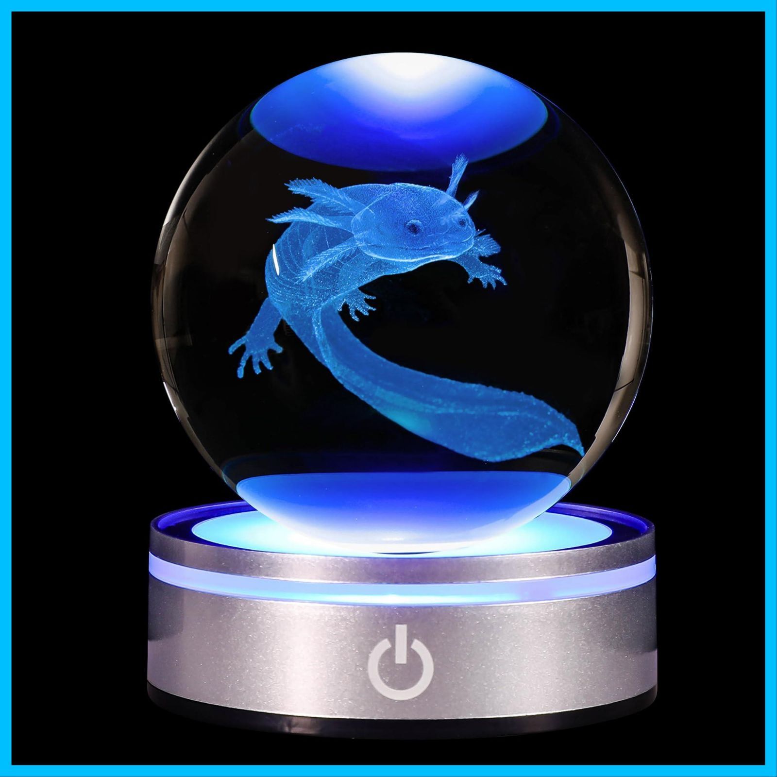 3DクリスタルボールサラマンダーLEDライト マルチ ライト付き ファッションヒーリング製品 誕生日プレゼント ナイトライト 透明な雰囲気 子供 友人 パートナーへの贈り物 結婚記念 母親への贈り物 寝室 オフィス パーティーデコレーション