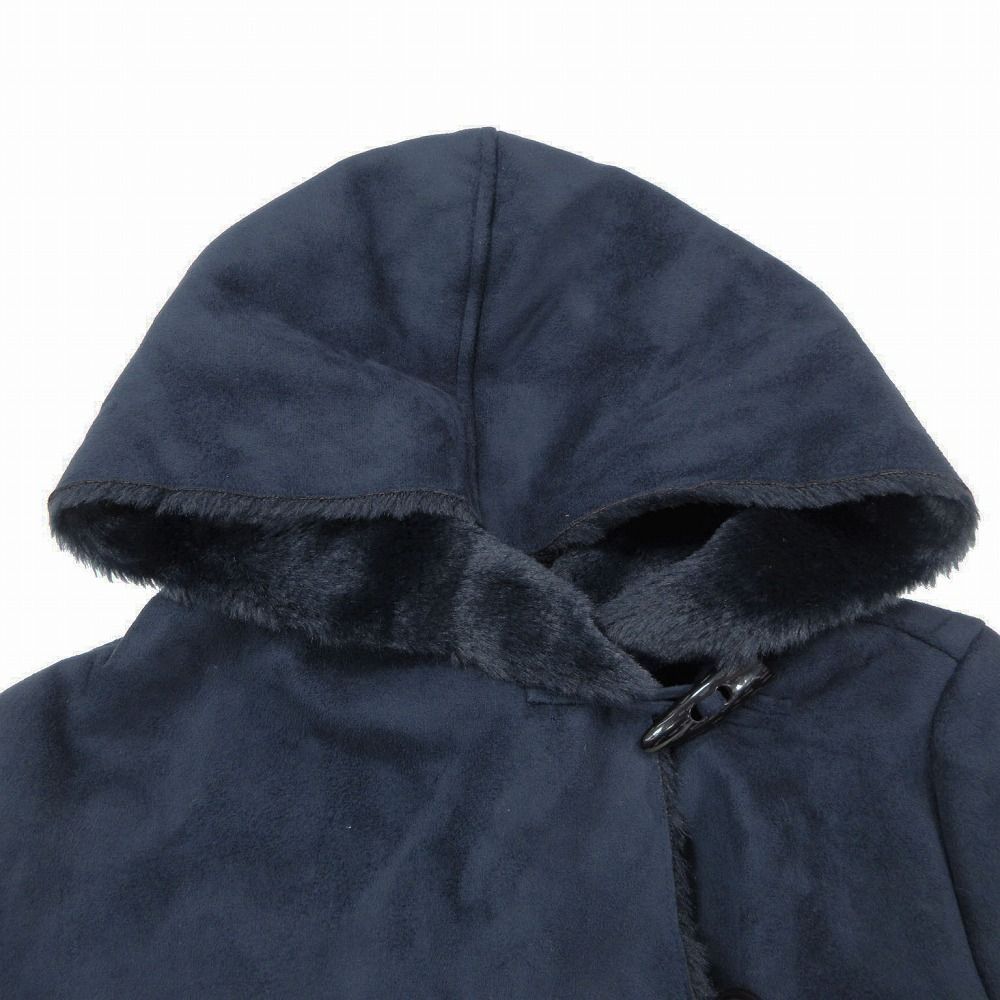 アーバンリサーチ　Rosso   フーデッドフェイクムートンコート　濃紺　中古 ブランド古着通販なら「てんとうむし」。40代、50代レディース