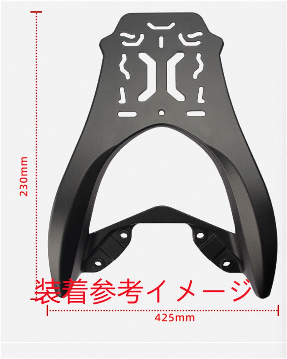 NMAX nmax125 155 n-max V3 2025 以降 アルミ リア キャリア 黒
