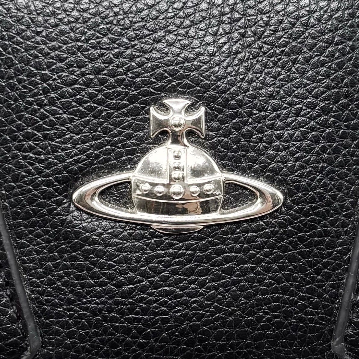 【美品】ヴィヴィアンウエストウッド ヤスミン トートバッグ レザー オーブ 黒 Vivienne Westwood ヴィヴィアンウエストウッド トートバッグ