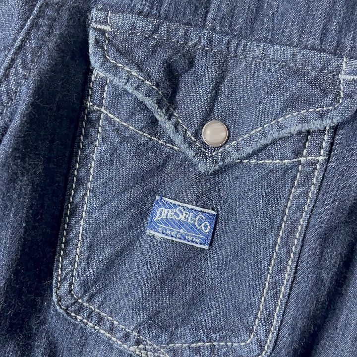 DIESEL ディーゼル デニムシャツ ダメージ加工 DIESEL ディーゼル ダメージ加工デニムシャツ - メルカリ