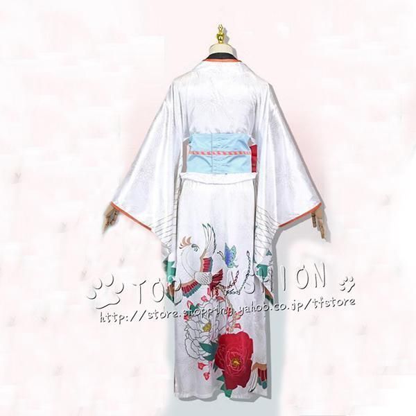 バーチャルYouTuber 小鳥遊キアラ 新春 和服 着物 コスプレ 衣装 ウィッグ 靴 道具別売り