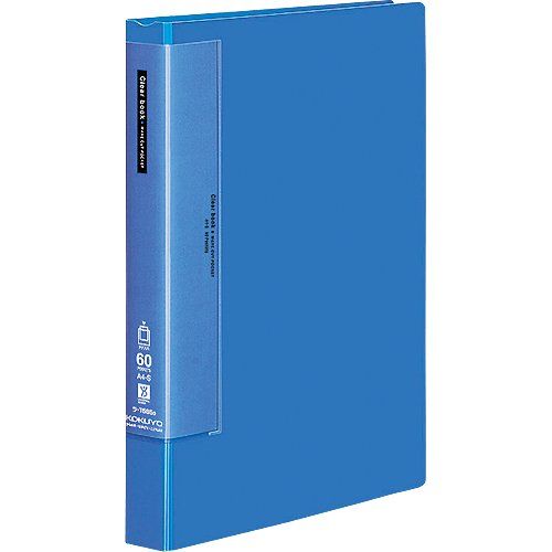 まとめ買い コクヨ クリヤーブック ウェーブカット 固定式 A4縦 60ポケット 青 ラ-T585B 3冊セット