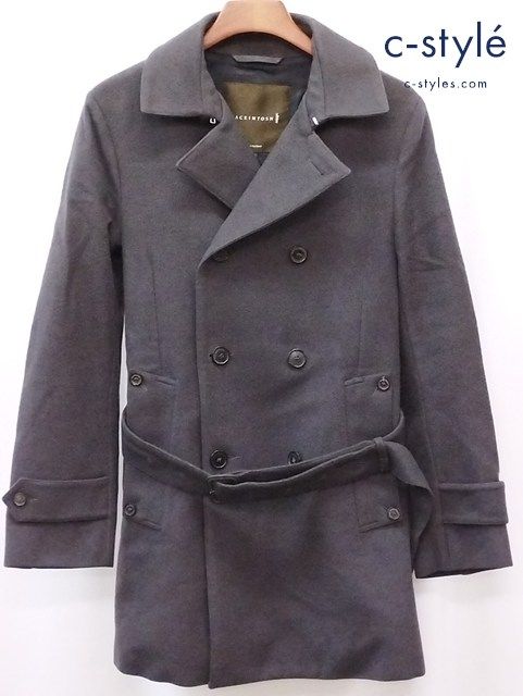 Q868 [人気] MACKINTOSH マッキントッシュ ウールコート 38 グレー系 | Q
