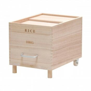 B.Bファニシング キャスター付き米びつ Rice10kg ナチュラル ONKZ0215MONAT