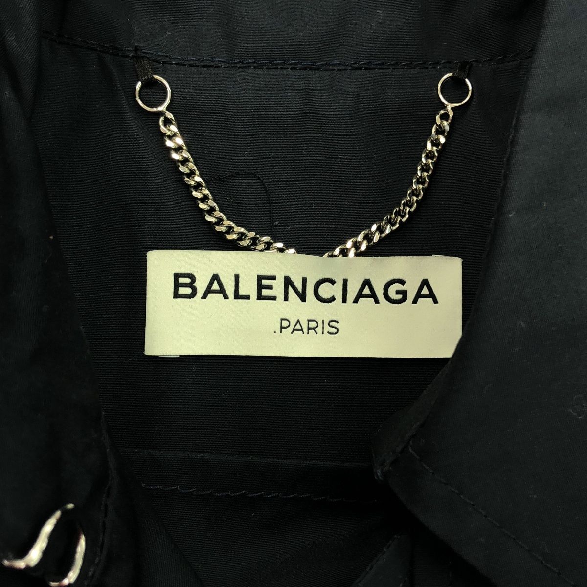 BALENCIAGA バレンシアガ 17SS トレンチコート 457595 ネイビー 36 