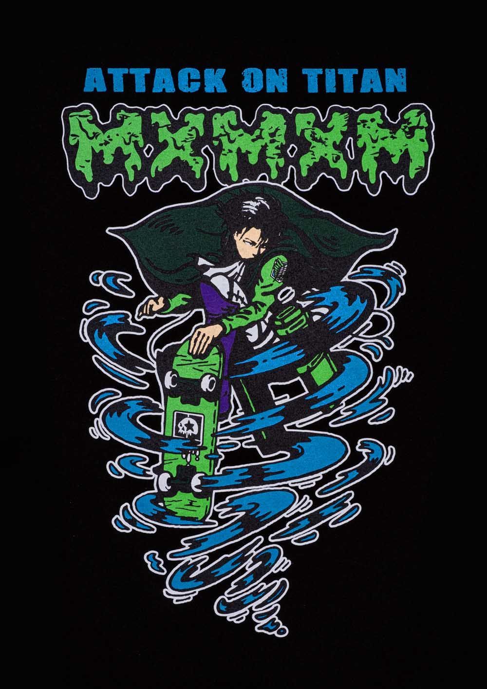 【2024SS】進撃の巨人 x MAGICAL MOSH MISFITS マジカルモッシュミスフィッツ MxMxM MAGICAL MOSH LEVI TEE (BLUE) リヴァイ Tシャツ 半袖