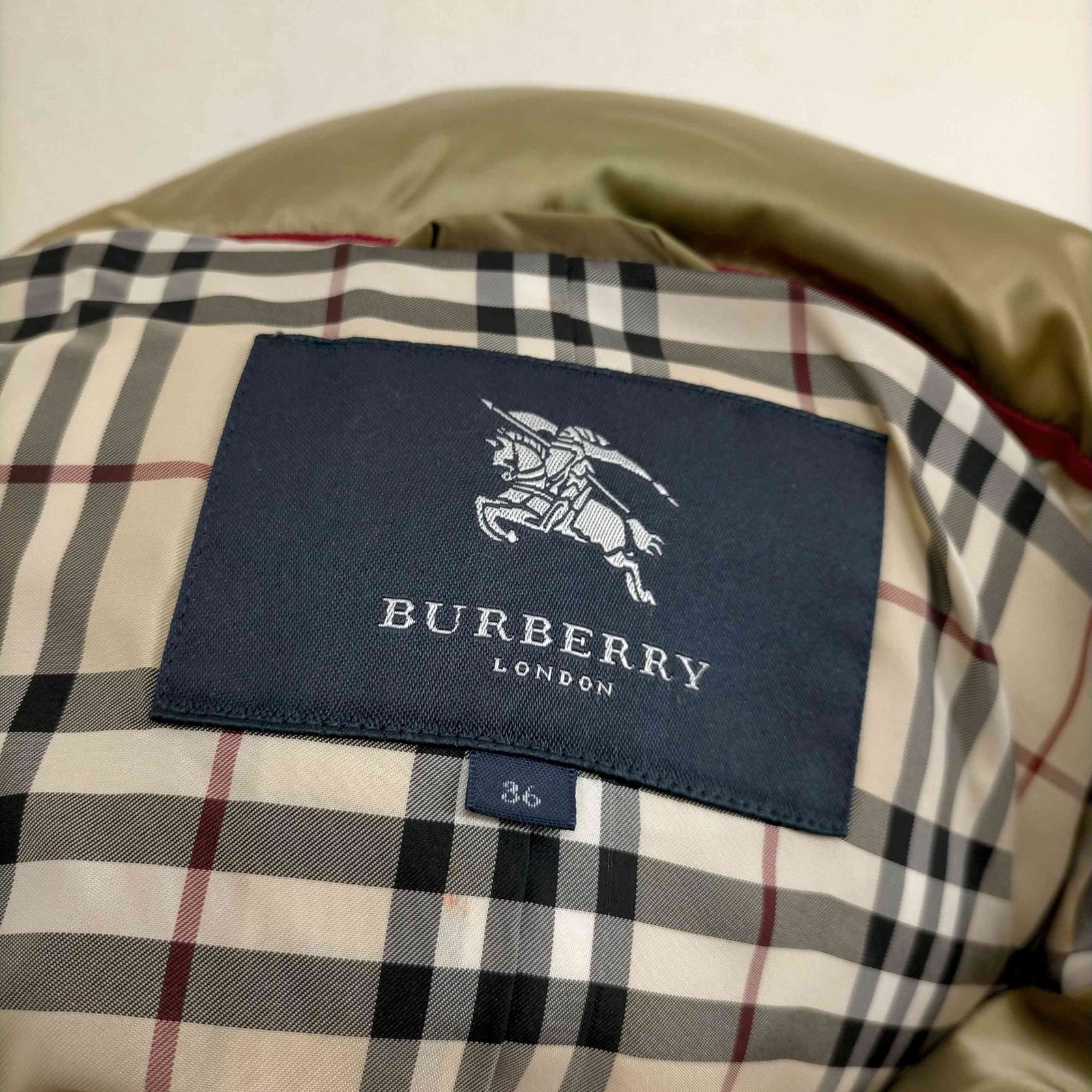 バーバリーロンドン BURBERRY LONDON 裏地ノヴァチェックファーフード