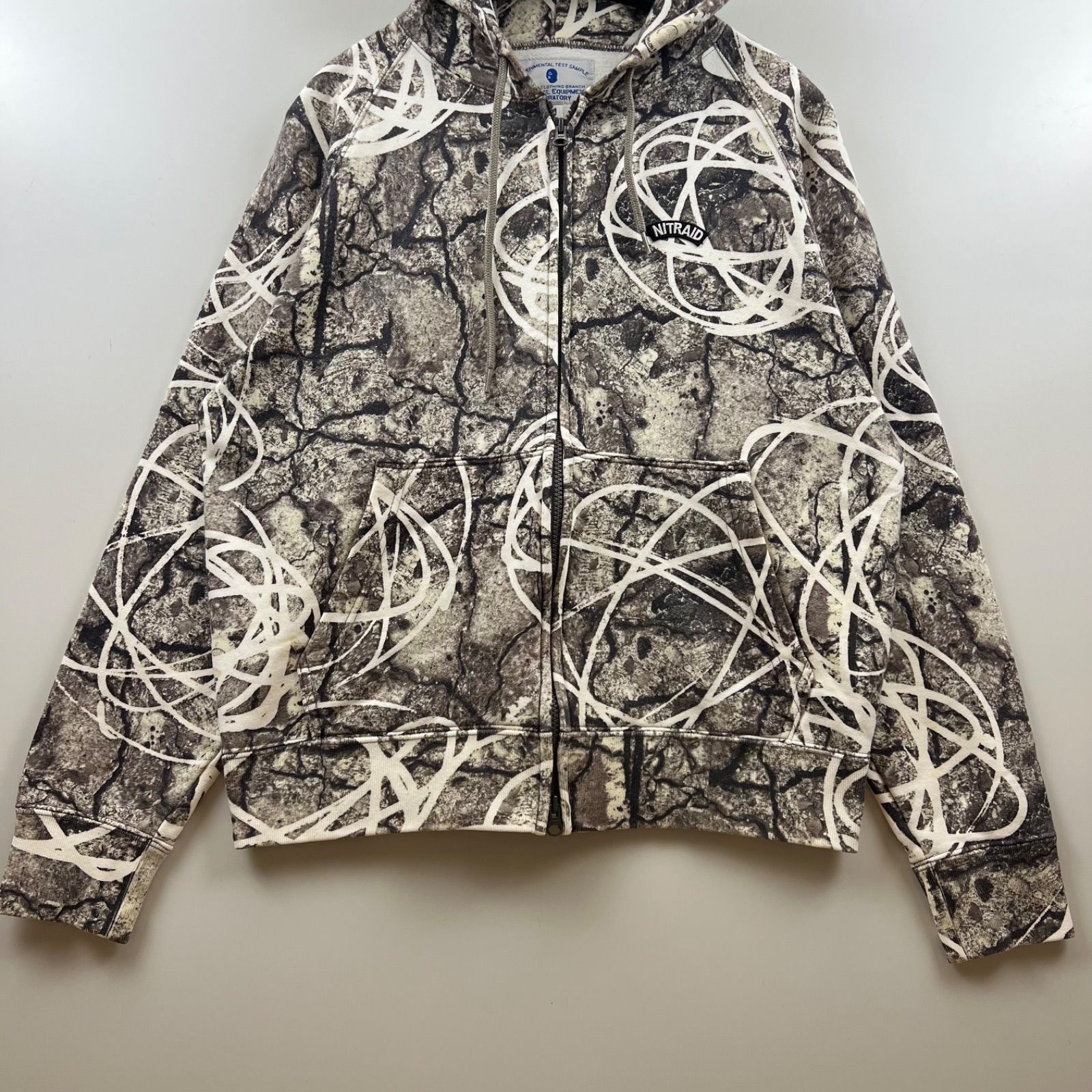 NITRAID FUTURA labo 00s arch logo real tree zip hoodie M NR009