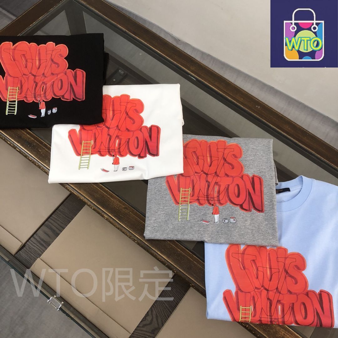 本日限定特価】Louis Vuitton クルーネックTシャツ - 高品質