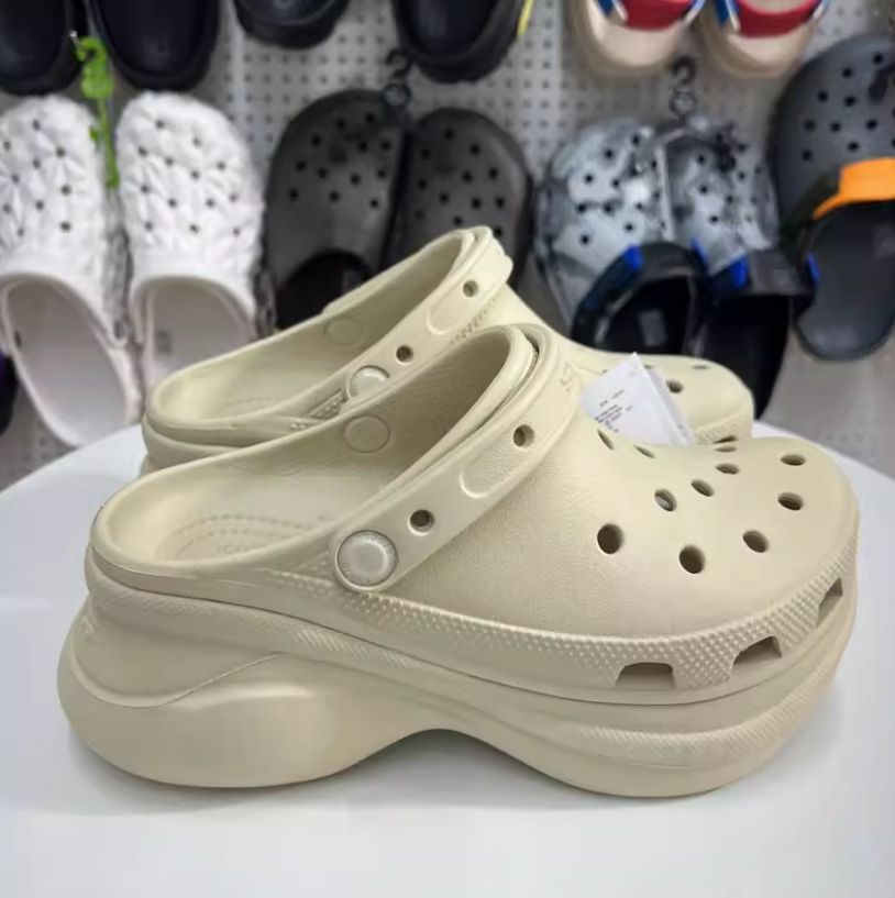 クロックス crocs Classic Bae Clog クロックス サンダル厚底  アイボリー