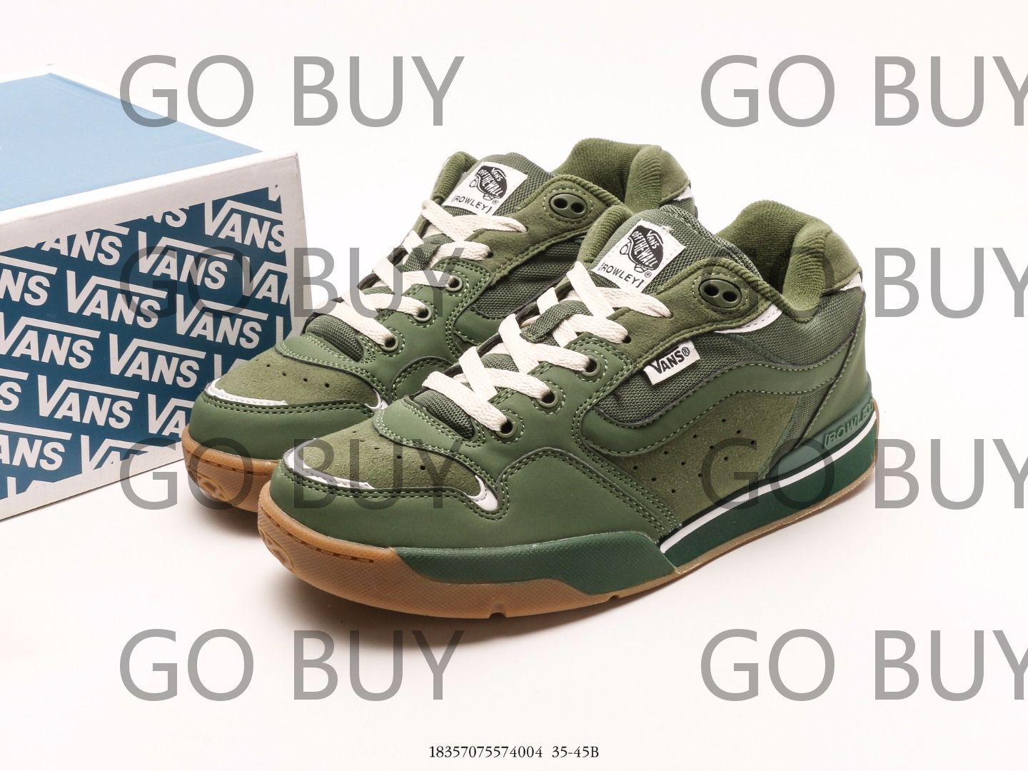 人気 Dime × Vans Rowley XLT    スニーカー レディース/メンズ  箱付 03 Green