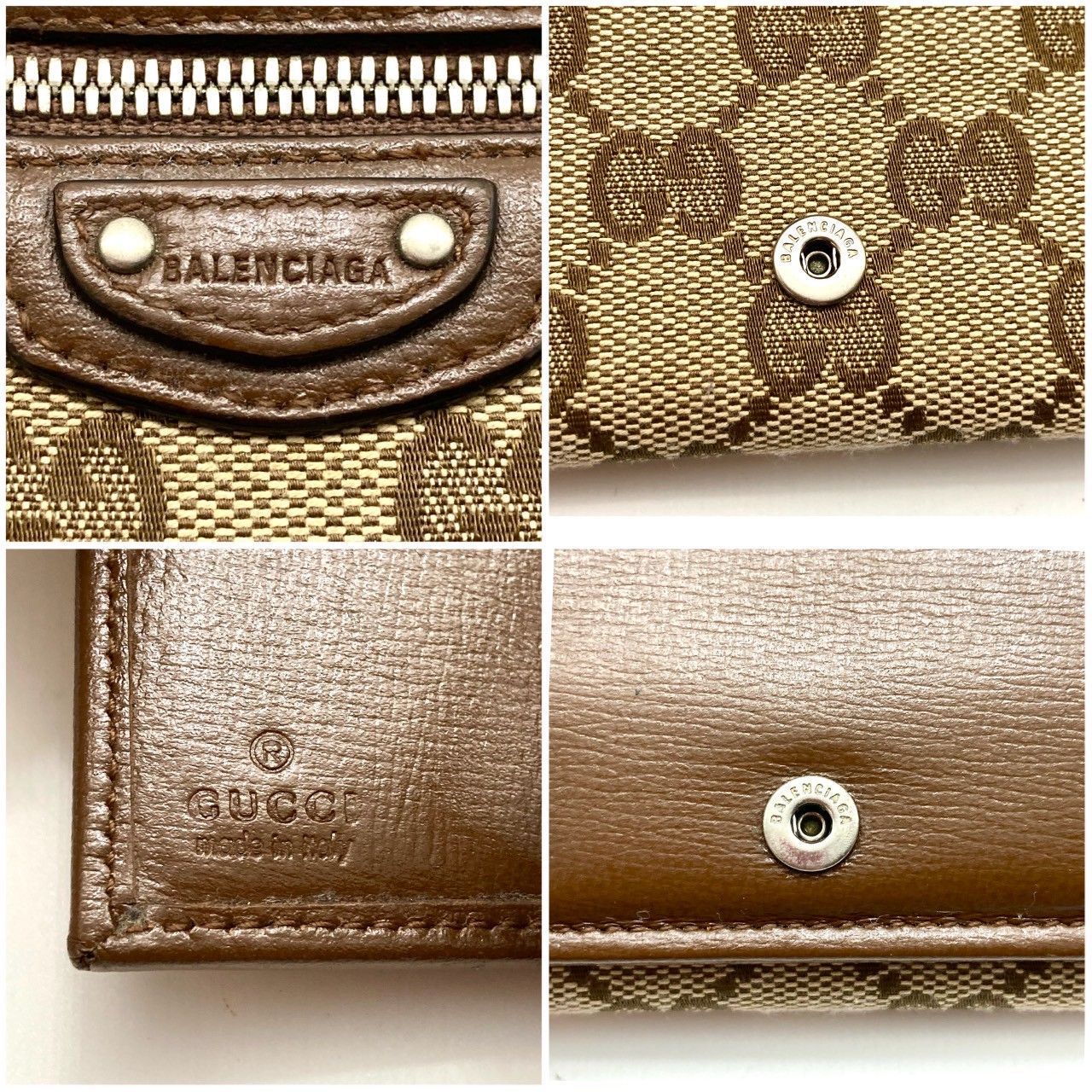 バレンシアガ グッチ ザ ハッカープロジェクト 三つ折り財布 激レア 70728 バレンシアガ グッチ ザ ハッカープロジェクト 三つ折り財布 激