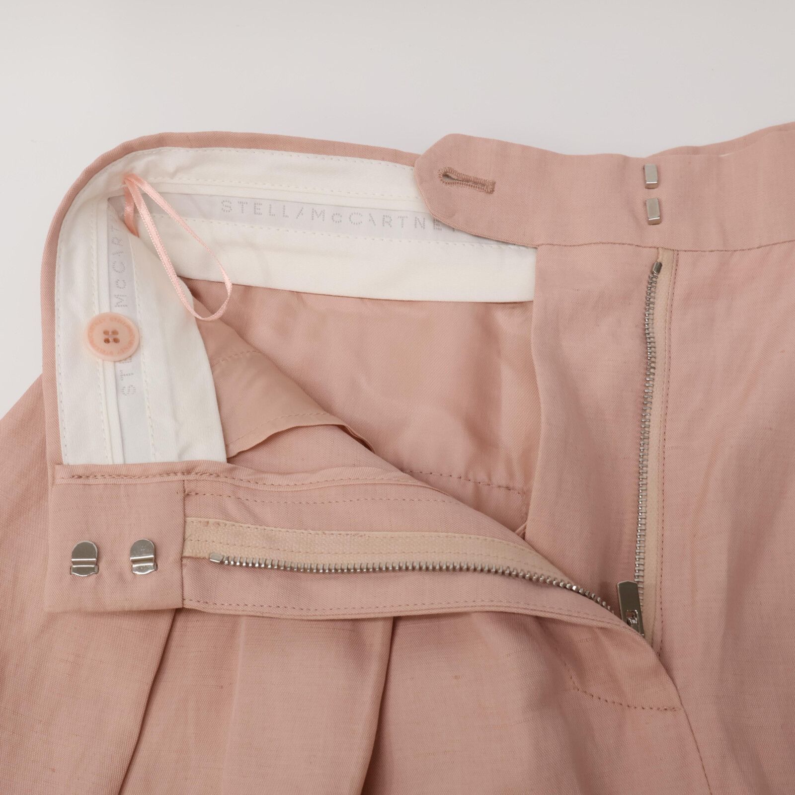 STELLA McCARTNEY ステラマッカートニー ﾋﾟﾝｸ 2ﾀｯｸ ﾜｲﾄﾞﾃｰﾊﾟｰ