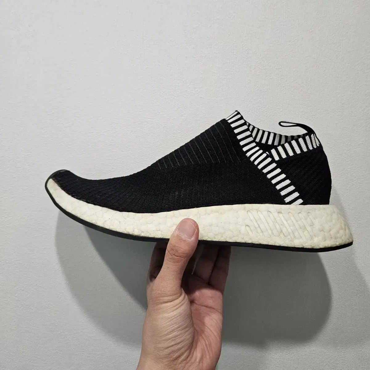 265 adidas アディダス NMD ブースター ニットスリッポン ブラック|ピンク