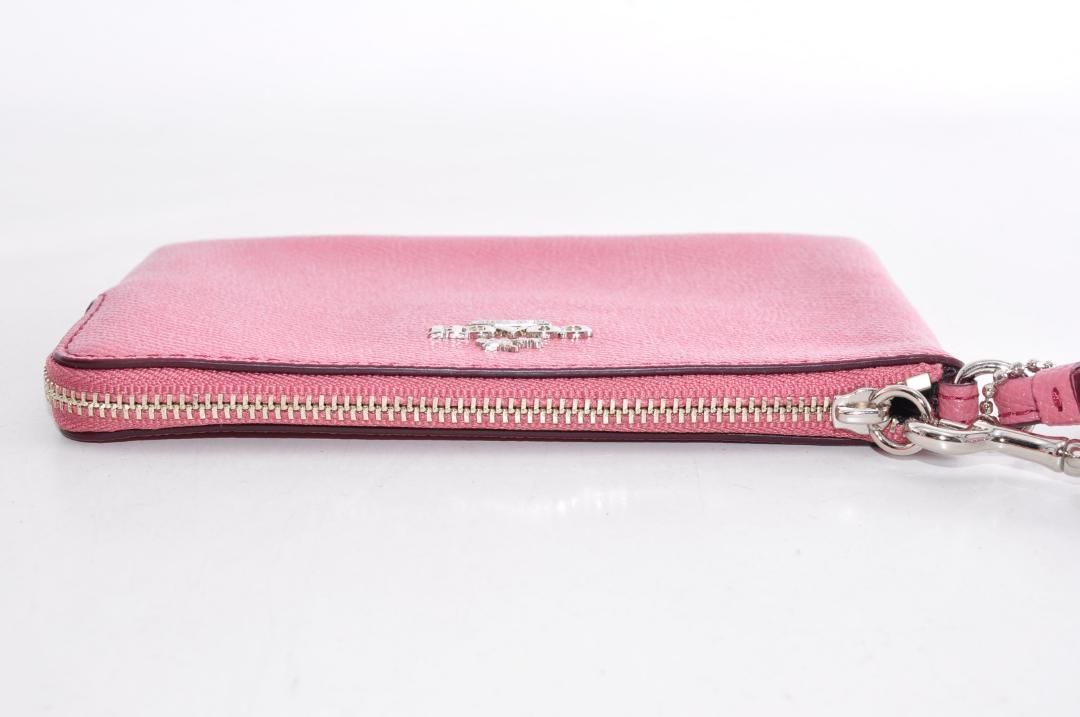 未使用 COACH コーチ ポーチ 小物入れ レザー 革 ピンク