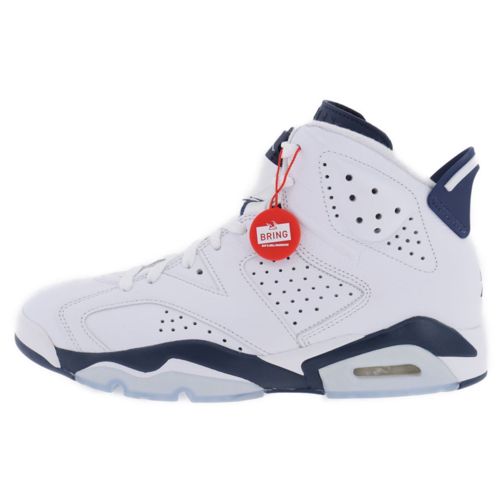 NIKE (ナイキ) AIR JORDAN 6 MIDNIGHT NAVY 2022 CT8529-141 エアジョーダン6 ミッドナイトネイビー  ハイカットスニーカー ホワイト/ネイビー US8.5/26.5cm - メルカリ