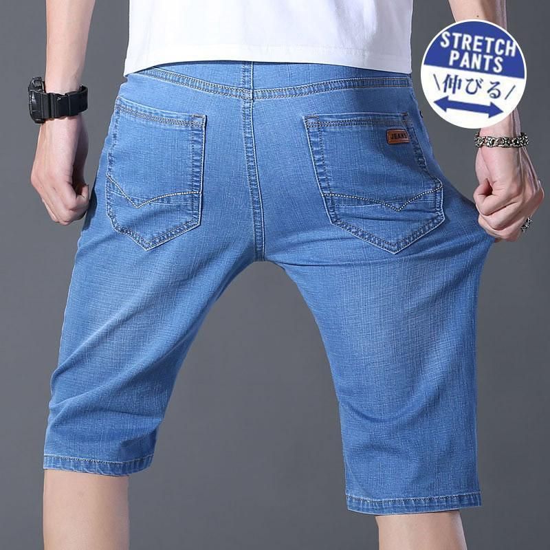 ハーフパンツ デニム メンズ デニムパンツ ジーンズ ジーパン ショートパンツ おしゃれ ストレッチ 父の日 薄手 カジュアル 大きいサイズ サマーパンツ 通勤