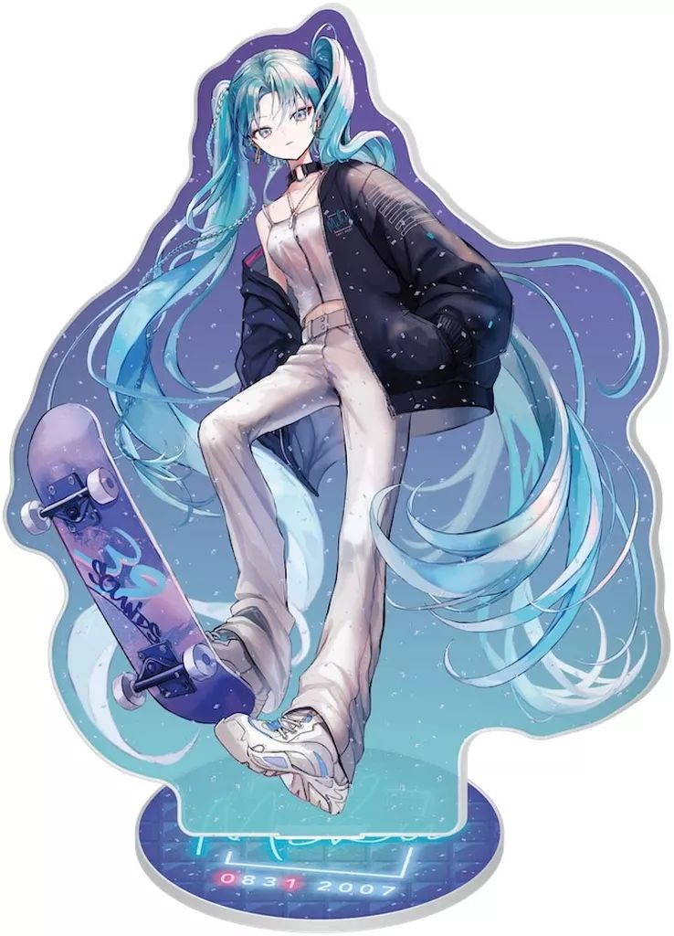 中古】アクリルスタンド・アクリルパネル B.初音ミク(スケートボード