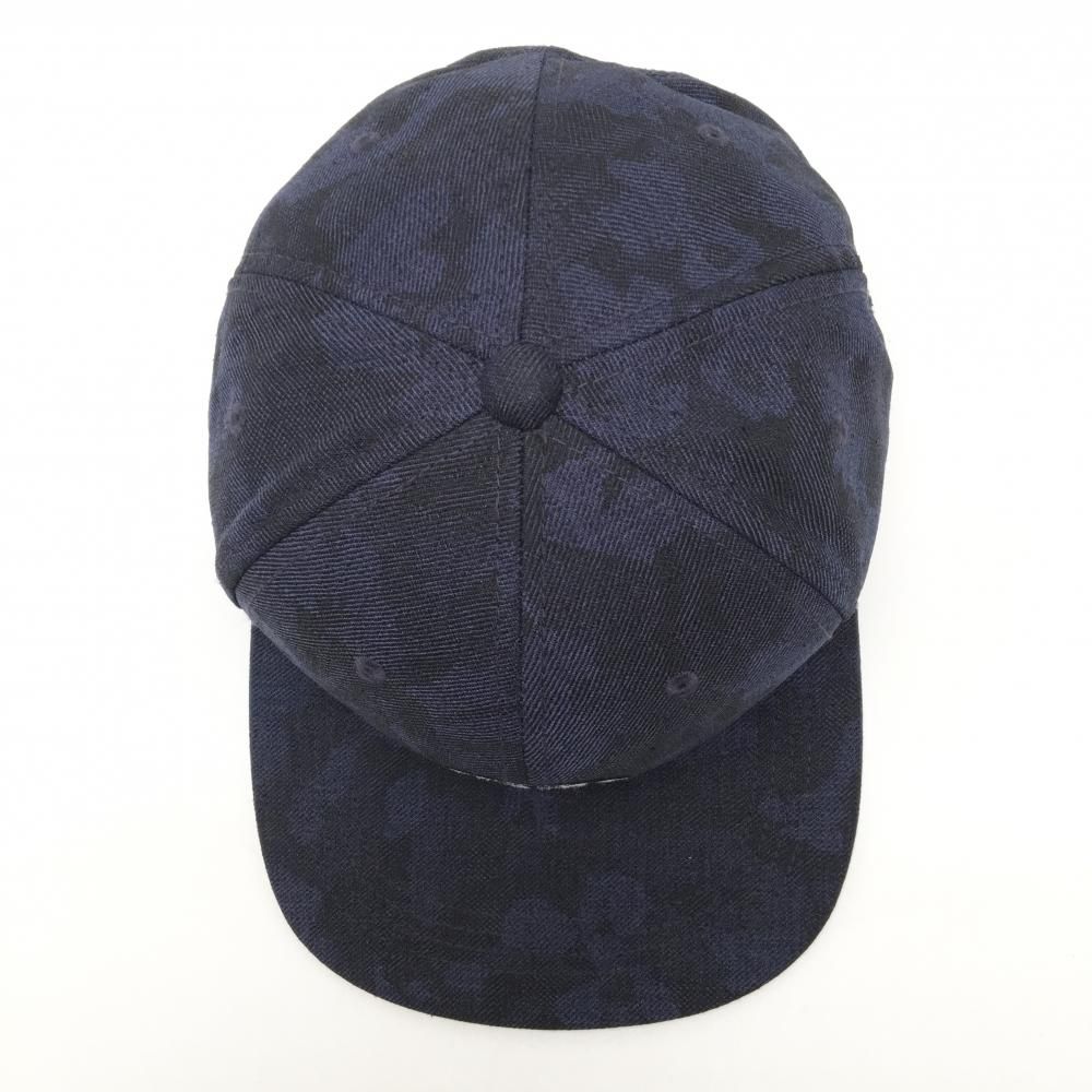 ブリーフィング フラットキャップ ネイビー×黒 総柄 FREE ゴルフウェア