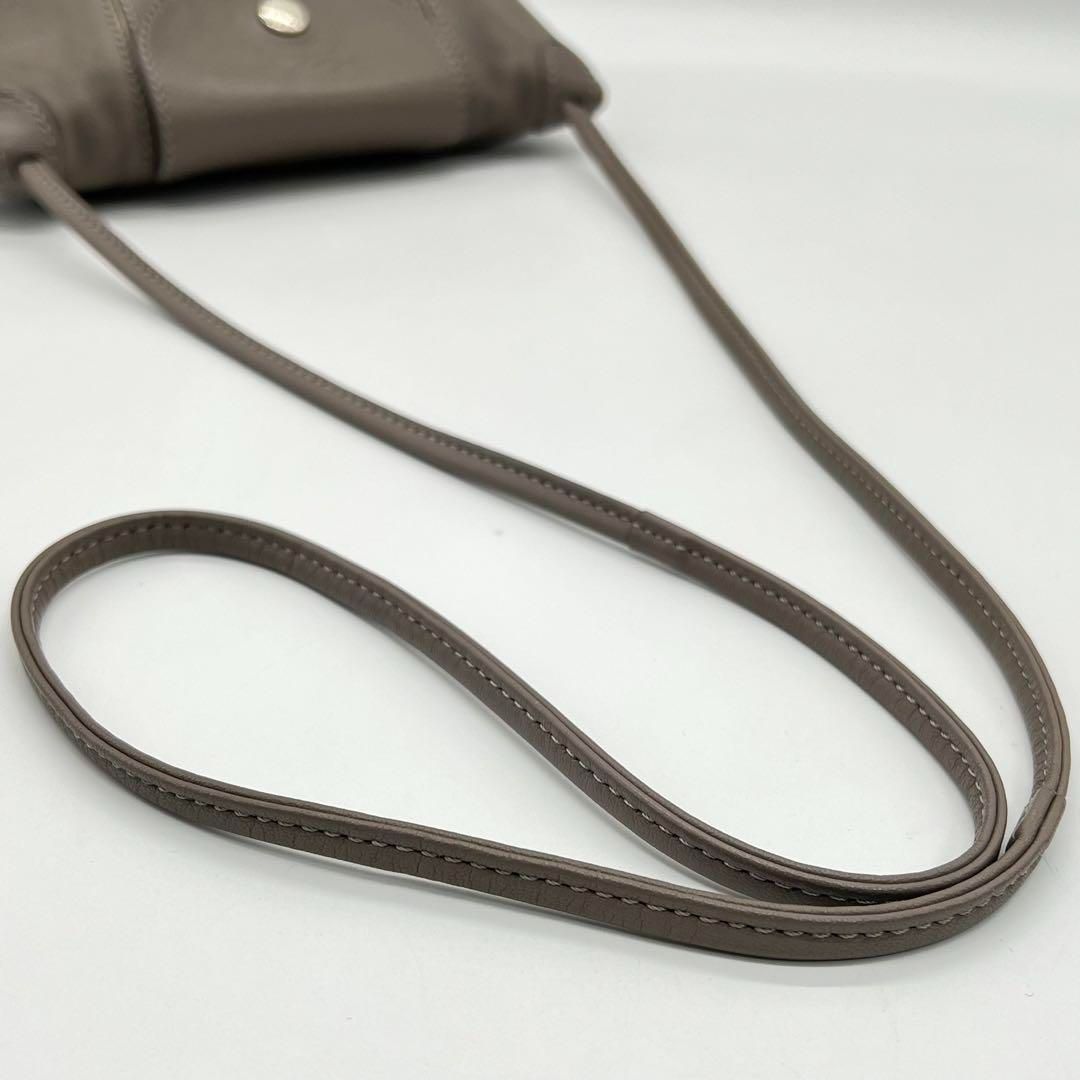 良品】LONGCHAMP キュイール ポシェット ショルダーバッグ