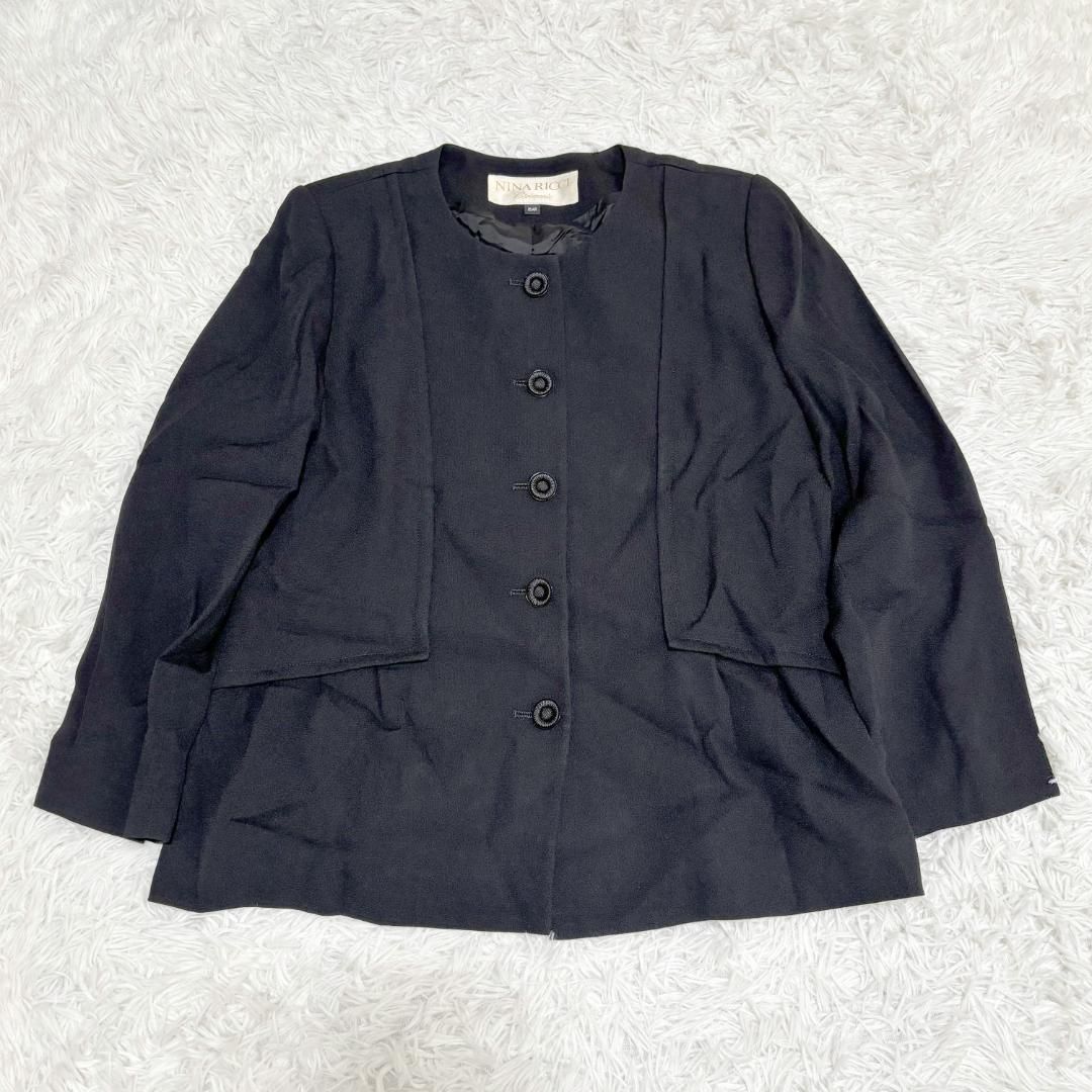 NINA RICCI セットアップ 15AR 2XL相当 ブラック フォーマル