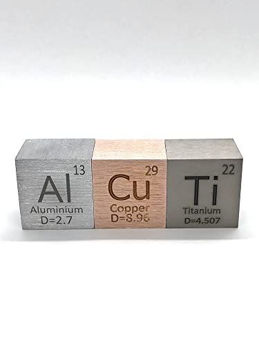 入門セット Al・Ti・Cu 25mm 元素標本セット (入門セット アルミニウム・チタン・銅 (Al・Ti・Cu) 25mmキューブ)
