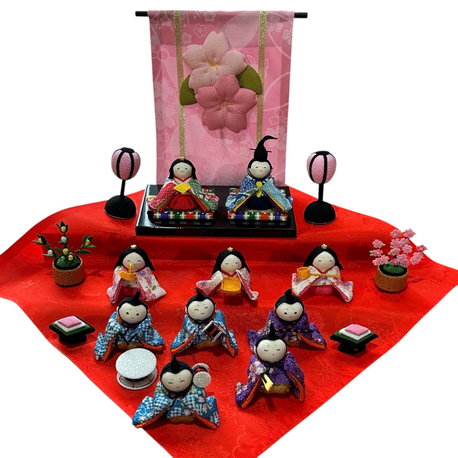 リュウコドウ 龍虎堂 花几帳わらべ雛 10人揃い