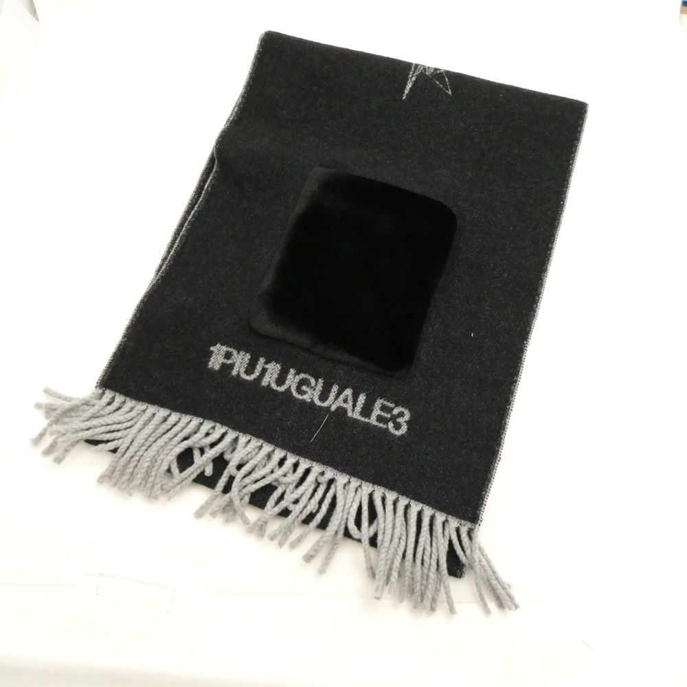 1PIU1UGUALE3 ウノピュウノウグァーレトレ 113 MUFFLER WITH POCKET MRG574-WOL168 マフラー col|size 99|F ウール メンズ AY6960