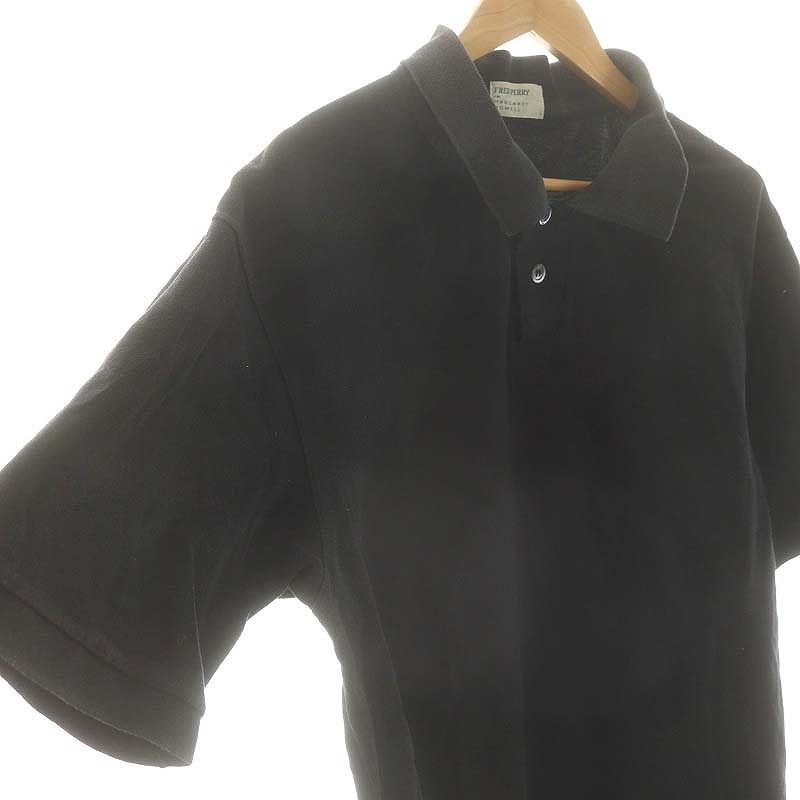 L【FRED PERRY×MARGARET HOWELL】ブラック ポロシャツ ポロシャツ 黒 無地
